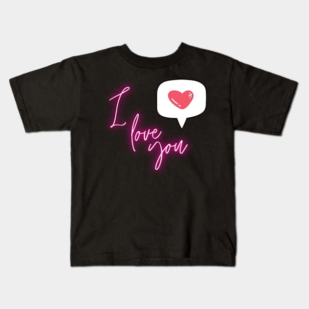 I love you Kids T-Shirt by Astroidworld